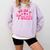 My Job Is Teach Pink Retro Female Teacher Life Women Comfort Colors Sweatshirt Orchid