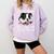 Just a Woman Who Loves Her Boston Terrier Cute Dog Mom Comfort Colors Sweatshirt Orchid