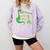 Kids My Nonna Loves Me Dinosaur Grandson Comfort Colors Sweatshirt Orchid