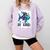 Be Kind Rainbow Fish Teacher Life Back To School Teaching Men Women Comfort Colors Sweatshirt Orchid