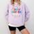 Kindergarten Crew Back To School Kindergarten Teacher Kids Comfort Colors Sweatshirt Orchid
