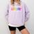 Library Squad Team Librarian Teacher Book Lover Comfort Colors Sweatshirt Orchid