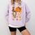 Love 2nd Grade Happy Fall Thanksgiving For 2nd Teacher For Men Women Girls Kids Comfort Colors Sweatshirt Orchid