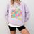 In My Maestra Era Spanish Bilingual Teacher Back To School Comfort Colors Sweatshirt Orchid