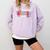 Maestra Teacher Spanish Back To School First Day Of School Comfort Colors Sweatshirt Orchid