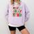 Be Merry Be Jolly Be Kind Merry Christmas Teacher Xmas PJs Comfort Colors Sweatshirt Orchid
