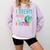 Multilingual Teacher In Dos Idiomas Linguist Language Comfort Colors Sweatshirt Orchid