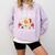Be Nice To The Teacher Santa Is Watching School Christmas Comfort Colors Sweatshirt Orchid