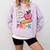 P Is For Pre K Teacher Student Pencil Apple Back To School Comfort Colors Sweatshirt Orchid