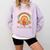 Paraprofessional Para Life Sun Flower Teacher Back To School Comfort Colors Sweatshirt Orchid