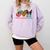 Peace Love Boston Terrier Tie Dye Dog Lover For Men Women Girls Kids Comfort Colors Sweatshirt Orchid