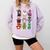 Pig Spooky Ghost Witch Boo-Jee Horror Pumpkin Pig Halloween Comfort Colors Sweatshirt Orchid