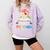 Pirate Teacher Halloween Skull Adult Comfort Colors Sweatshirt Orchid