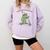 Pre K Grade Teacher Frog Back To School Preschool Comfort Colors Sweatshirt Orchid