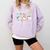 Preppy Silly Teacher Goose Build Character Back To School Comfort Colors Sweatshirt Orchid