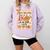 Pumpkin Teacher Preppy Fall In Love With Learning Autumn Comfort Colors Sweatshirt Orchid
