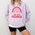 Rainbow Homeschool Mom Teacher I Go To School In My Pajamas Comfort Colors Sweatshirt Orchid