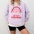 Rainbow Retro Homeschool Mom Teacher I Teach In My Pajamas Comfort Colors Sweatshirt Orchid