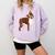 Red Boston Terrier Dog Comfort Colors Sweatshirt Orchid