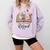 Retired 2025 A New Chapter Begins Retirement Teacher Book Comfort Colors Sweatshirt Orchid