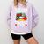 Retired But Forever a Teacher At Heart Teacher Retirement Comfort Colors Sweatshirt Orchid