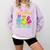 Retro Are You Falloween Direction Teacher Spooky Halloween Comfort Colors Sweatshirt Orchid