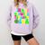 Retro Groovy In My Glowing Teacher Era Happy Teacher's Day Comfort Colors Sweatshirt Orchid