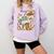 Retro Howdy Pre-K Back To School Western Teacher Comfort Colors Sweatshirt Orchid