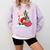 Santa Ugly Christmas Tree Lights Boston Terrier Dog Lover Comfort Colors Sweatshirt Orchid