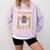 School Teacher A Bit Batty Teaching Bat Halloween Costume Comfort Colors Sweatshirt Orchid