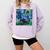 Scottish Terrier Starry Night Scotty Dog Art By Aja Comfort Colors Sweatshirt Orchid