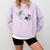 Skeleton Chasing Dog Boston Terrier Halloween Pet Lover Comfort Colors Sweatshirt Orchid