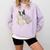 Sleepy Boston Terrier Pajama Men Women Kids Comfort Colors Sweatshirt Orchid
