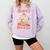 Sorry I'm Booked Ghost Reading Book Lover Teacher Halloween Comfort Colors Sweatshirt Orchid