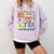 Soul Bleach Teacher Staff First Day Of School Last Hugs & High Fives Lunch Lady Vibes Blue Classic Fit Comfort Colors Sweatshirt Orchid