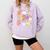SPED Teacher Halloween Spooky Special Education Team Men Women Kids Comfort Colors Sweatshirt Orchid