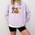 Spooky Ghost Boston Terrier Pumpkin Halloween Dog Lover Comfort Colors Sweatshirt Orchid