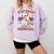 In My Spooky Math Teacher Era Groovy Retro Halloween Costume For Men Women Comfort Colors Sweatshirt Orchid