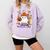 Spooky Para Crew Ghost Halloween Paraprofessional Teacher Comfort Colors Sweatshirt Orchid