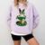 St Patrick's Day Leprechaun Boston Terrier Dog Shamrock For Men Women Kids Comfort Colors Sweatshirt Orchid
