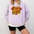 Super Math Teacher Educational Superhero Comfort Colors Sweatshirt Orchid