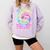 Super Teacher Back To School Apple Tie Dye First Day Comfort Colors Sweatshirt Orchid