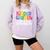 I Teach Kindergarten What Is Your Superpower Teacher Comfort Colors Sweatshirt Orchid