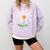 Teach Love Inspire Teachers Inspirational Flower Teachers Comfort Colors Sweatshirt Orchid