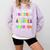 Teacher Besties Because Going Crazy Alone Is Not Fun Comfort Colors Sweatshirt Orchid