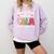 Teacher All Calm Said No Teacher Christmas Pencil Tree Comfort Colors Sweatshirt Orchid