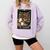 The Teacher Ghost Book Reading Books Lover Halloween Comfort Colors Sweatshirt Orchid