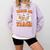 Teacher Halloween Trick Or Teach Retro Groovy Floral Ghost Comfort Colors Sweatshirt Orchid Teacher Halloween Trick Or Teach Retro Groovy Floral Ghost Comfort Colors Sweatshirt Orchid
