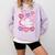 Teacher Positive Affirmations Candy Heart Valentine's Day Comfort Colors Sweatshirt Orchid