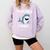 Teacher Shark Teaching Back To School Kindergarten Comfort Colors Sweatshirt Orchid